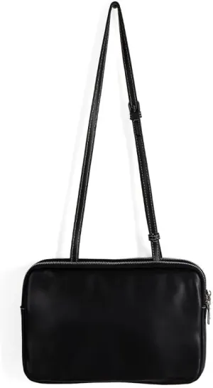 Crossbody Bag for Women PU Leather Purses Two-layer Shoulder Bag Satchel for Work Vacation
