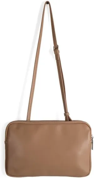 Crossbody Bag for Women PU Leather Purses Two-layer Shoulder Bag Satchel for Work Vacation