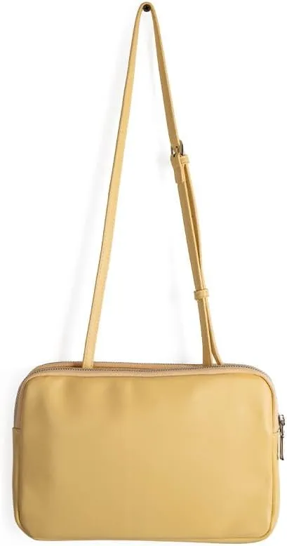 Crossbody Bag for Women PU Leather Purses Two-layer Shoulder Bag Satchel for Work Vacation