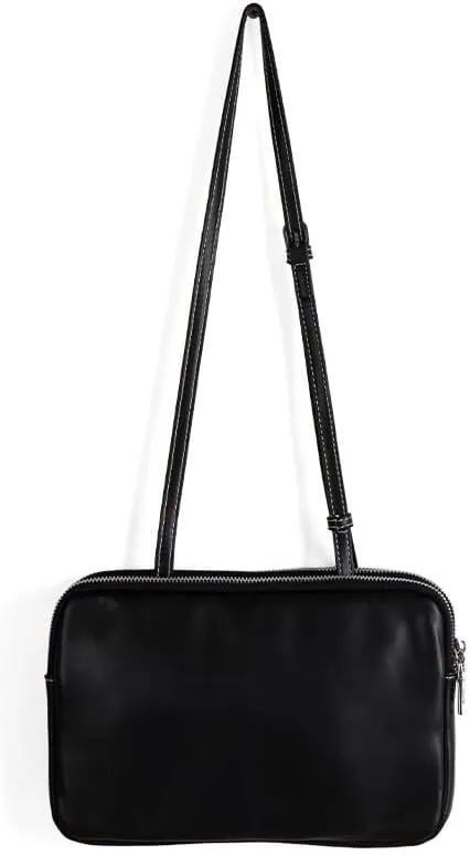 Crossbody Bag for Women PU Leather Purses Two-layer Shoulder Bag Satchel for Work Vacation