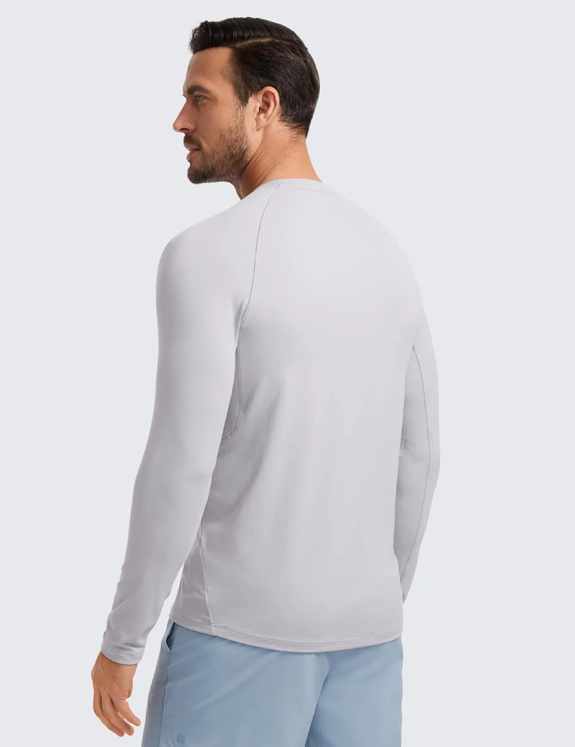 CRZ YOGA Mens Long Sleeve Tee Shirts Pullover Casual Lounge Shirts Quick Dry Running Gym Crew Neck T-Shirt Tops