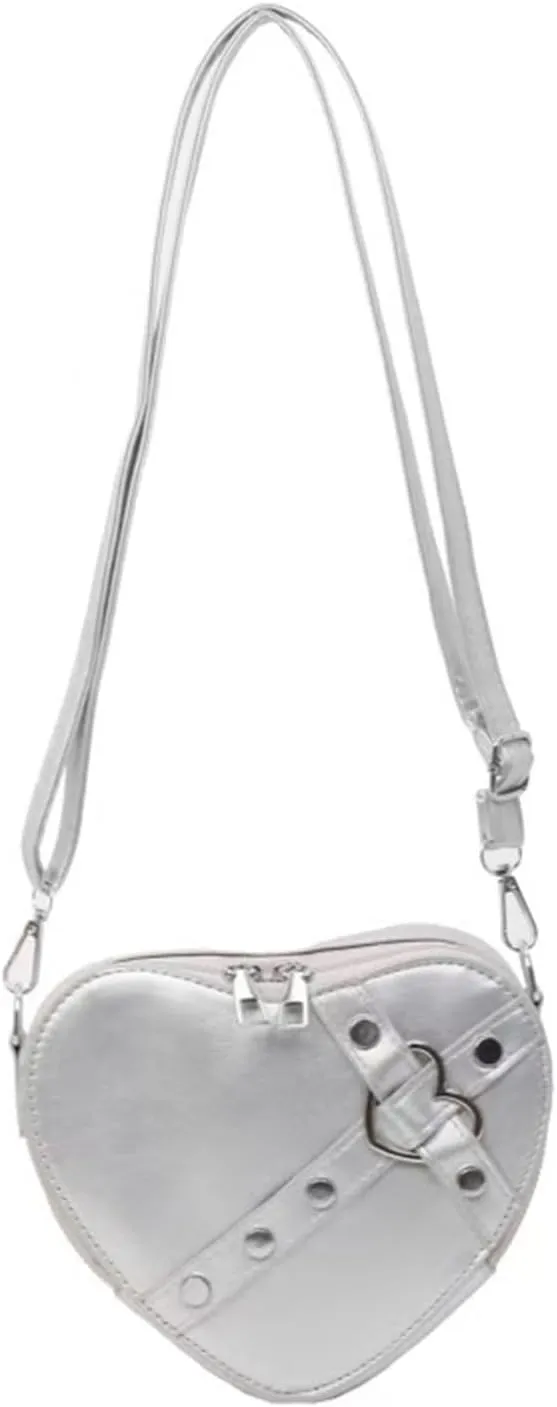 Cute Heart Shape Satchel Small Trendy women Zip Around Shoulder Bag Purse for Girl