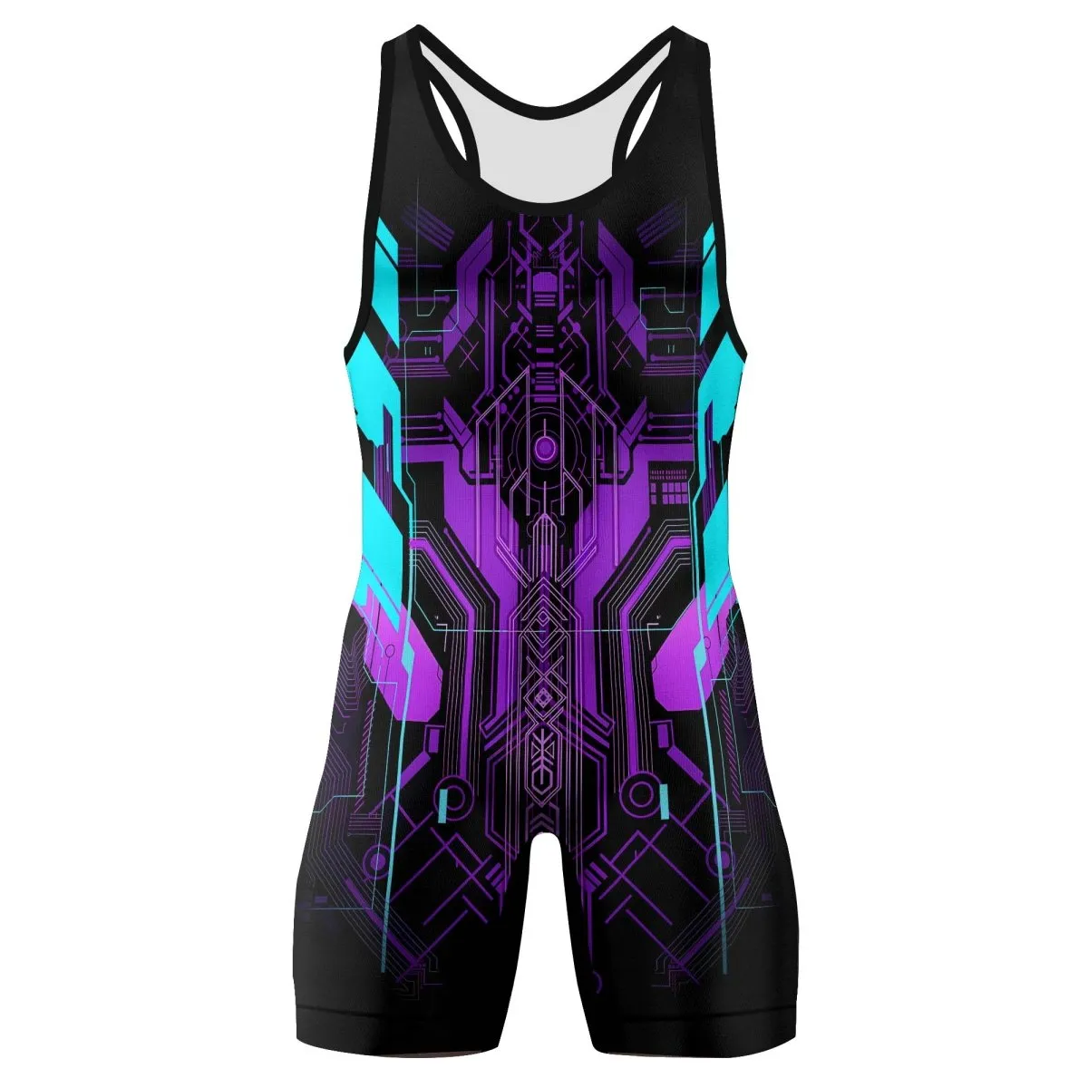 Cyberpunk Ultraviolet Wrestling Singlets