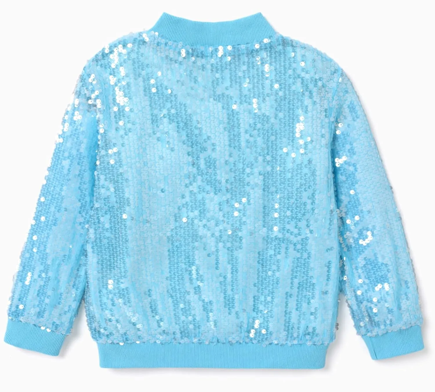 Disney Frozen Elsa Princess Moana Ariel Rapunzel Toddler Girl Varsity Bomber Jacket Lightweight Zip-up Sweatshirt 2-6T