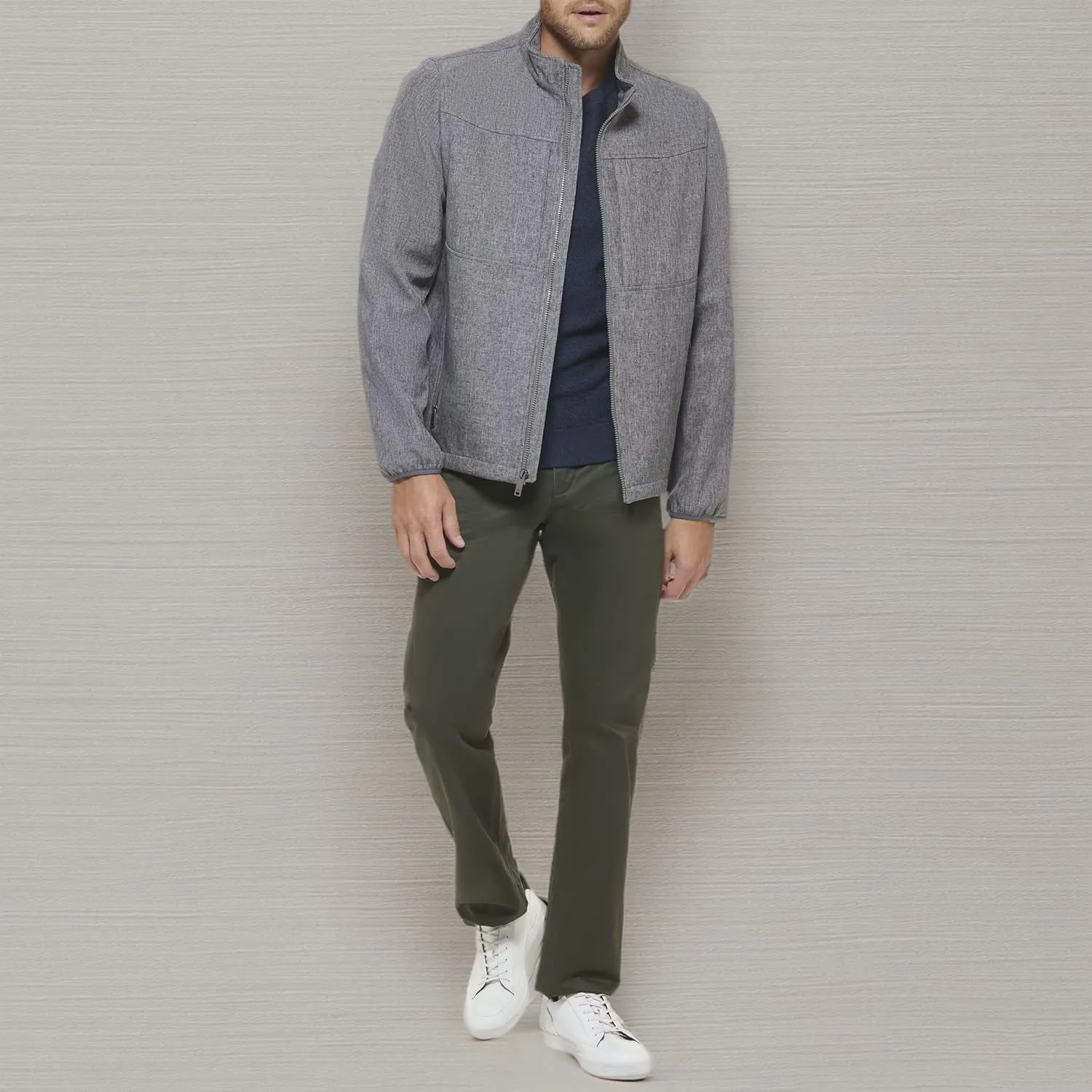 Dockers Men's Clean Zip-up Softshell Jacket
