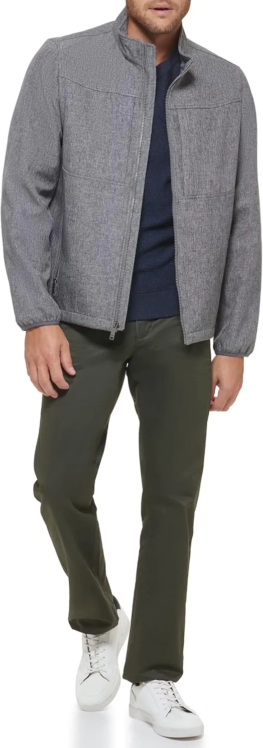 Dockers Men's Clean Zip-up Softshell Jacket
