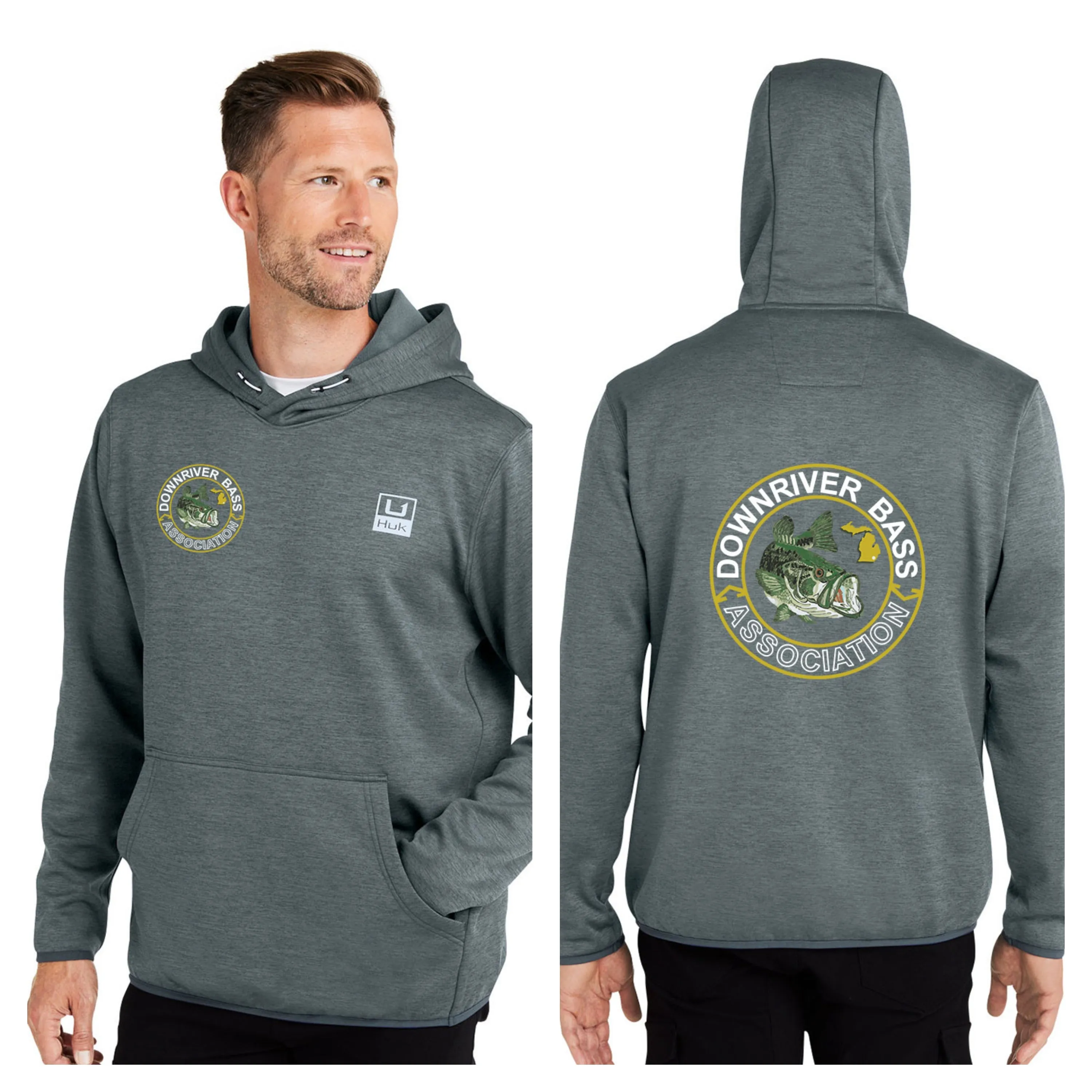 Downriver Bass - Huk Men's Performance Fleece Pullover Hoodie