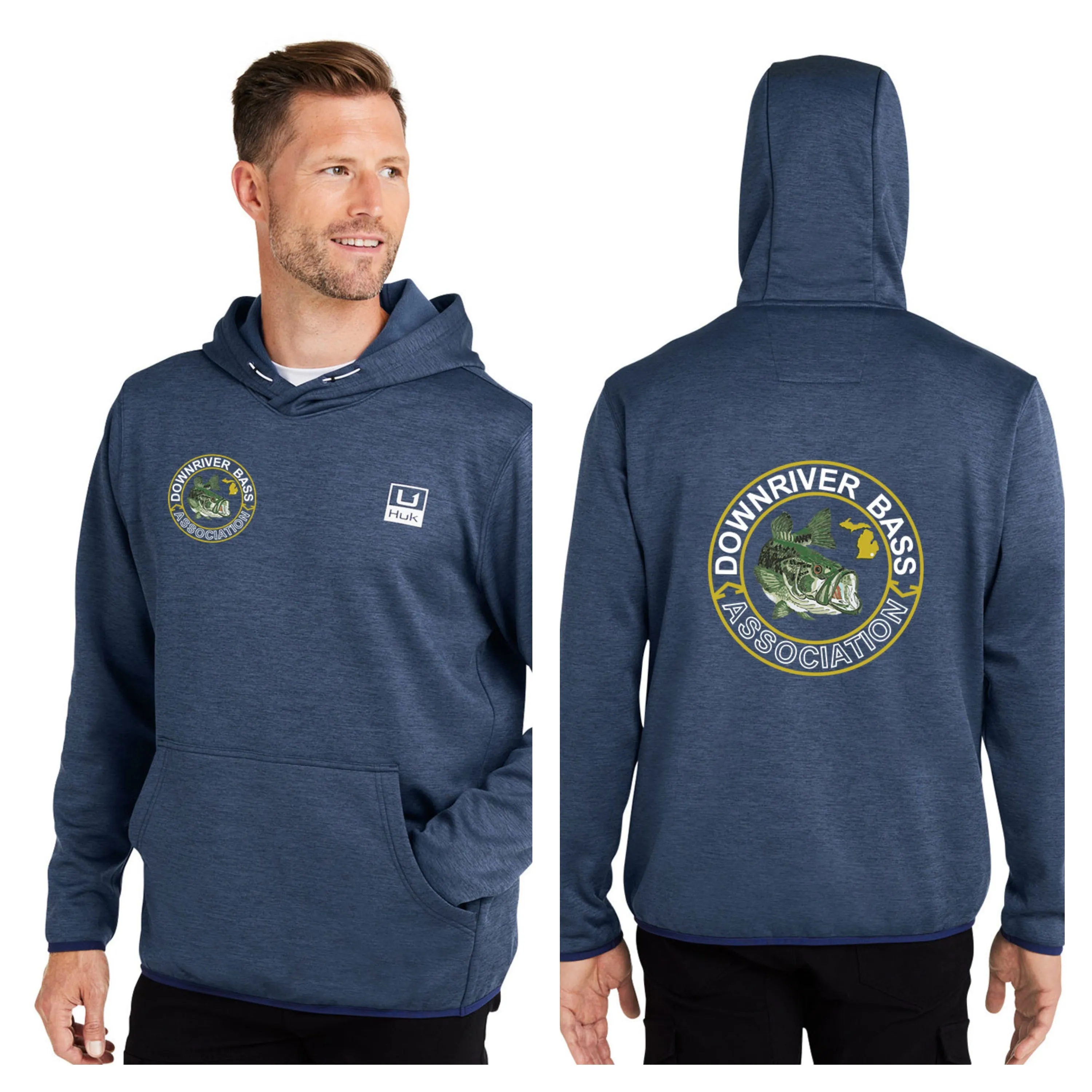 Downriver Bass - Huk Men's Performance Fleece Pullover Hoodie