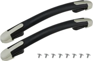 eMagTech 2Pcs Black Telescopic Suitcase Handles 242mm with Metal Handle Travel Luggage Repair Accessories