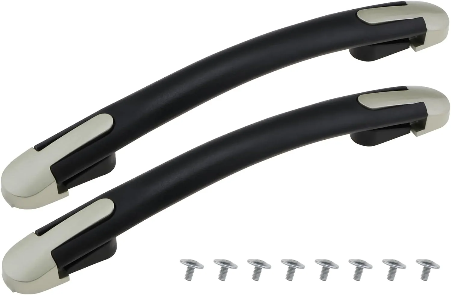 eMagTech 2Pcs Black Telescopic Suitcase Handles 242mm with Metal Handle Travel Luggage Repair Accessories