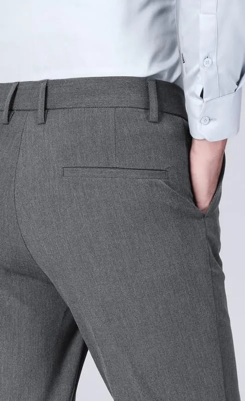 ESSYSHE Mens Slim Fit Dress Pants Flat Front Tapered Dress Pants Stretch Suit Pants for Men