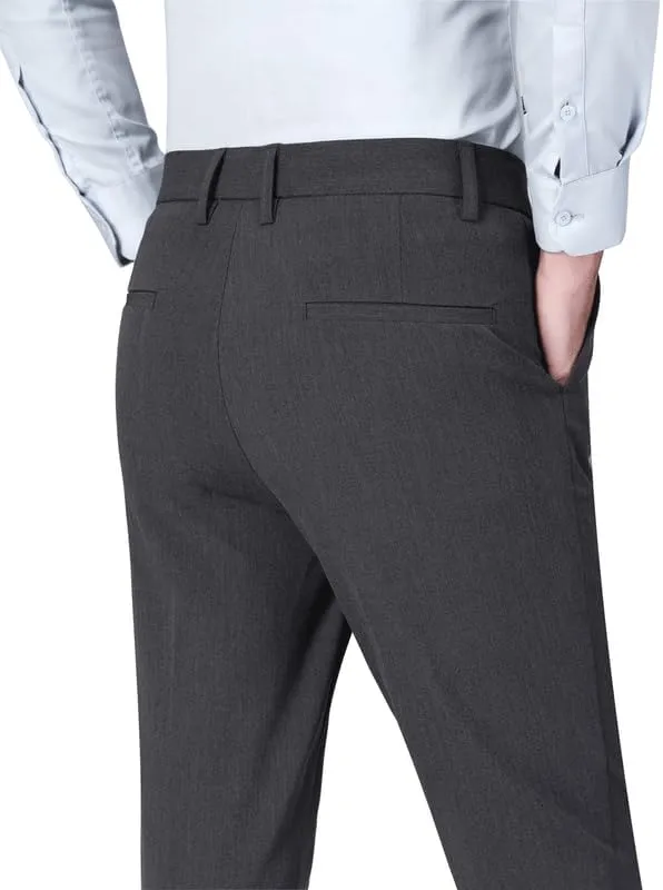 ESSYSHE Mens Slim Fit Dress Pants Flat Front Tapered Dress Pants Stretch Suit Pants for Men