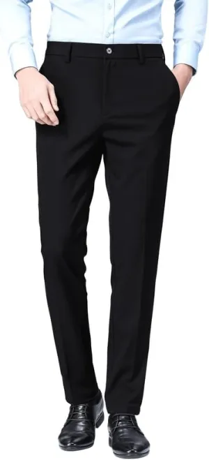 ESSYSHE Mens Slim Fit Dress Pants Flat Front Tapered Dress Pants Stretch Suit Pants for Men