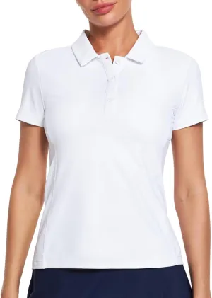 Ewedoos Womens Golf Shirts Breathable UPF 50  Sun Protection Polo Shirts for Women Dry fit Polos Short Sleeves