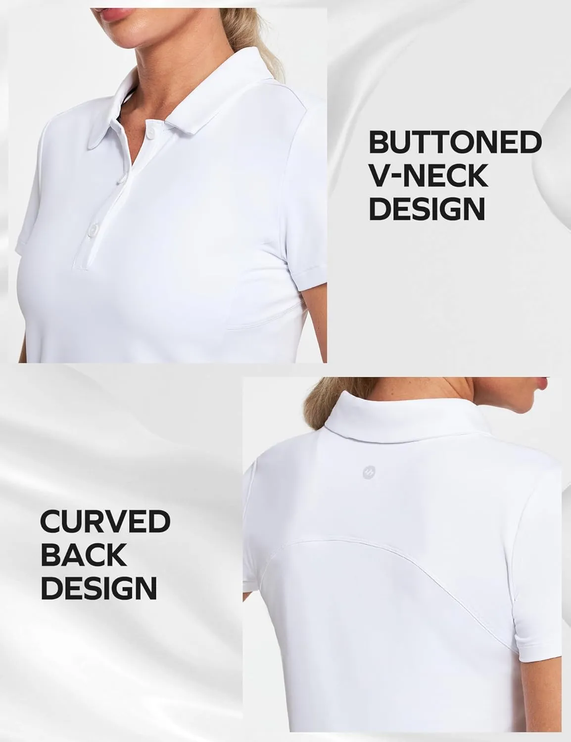 Ewedoos Womens Golf Shirts Breathable UPF 50  Sun Protection Polo Shirts for Women Dry fit Polos Short Sleeves