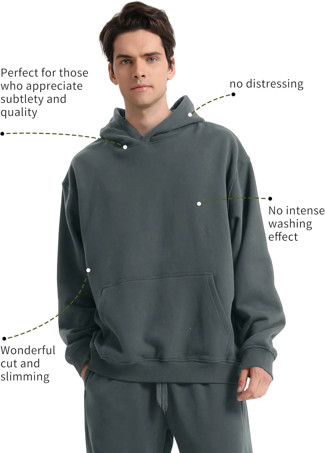 FAIABLE Mens Super Soft Oversized Hoodie Acid Wash Hoodie Heavyweight Fashion Hoodies & Sweatshirts for Men Women Couples