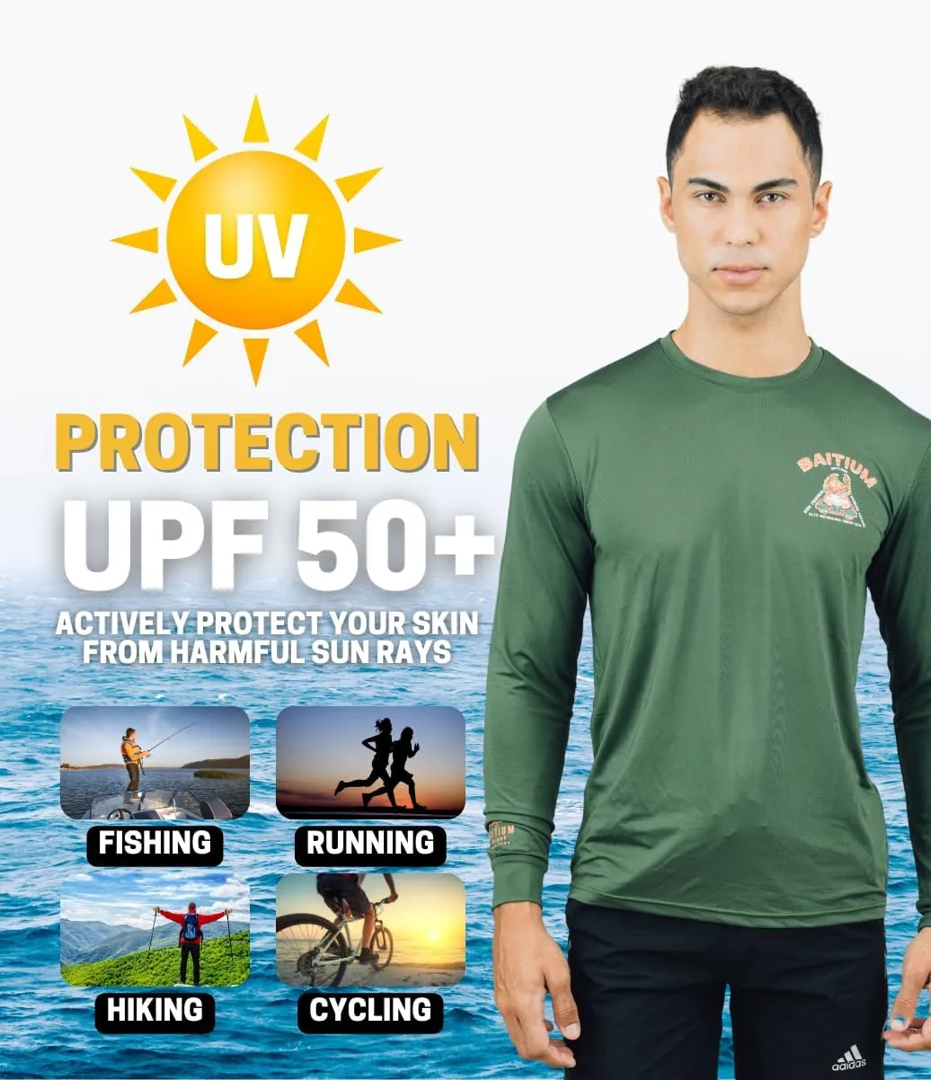 Fishing Shirts for Men, Mens Fishing Shirts Long Sleeve, UPF 50 Quick Dry, Rash Gaurd, Fishing Clothes for Men, Fishing Gear