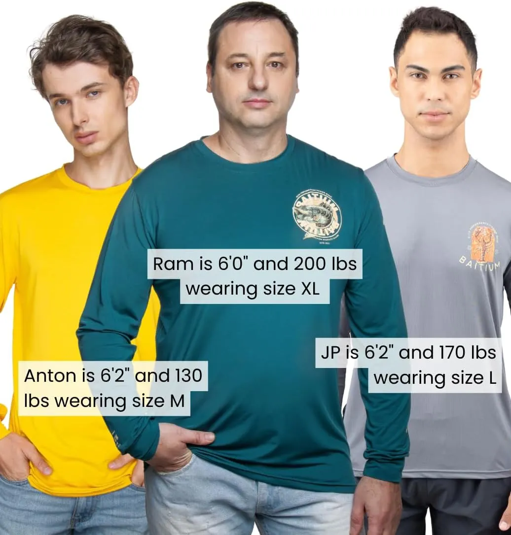 Fishing Shirts for Men, Mens Fishing Shirts Long Sleeve, UPF 50 Quick Dry, Rash Gaurd, Fishing Clothes for Men, Fishing Gear