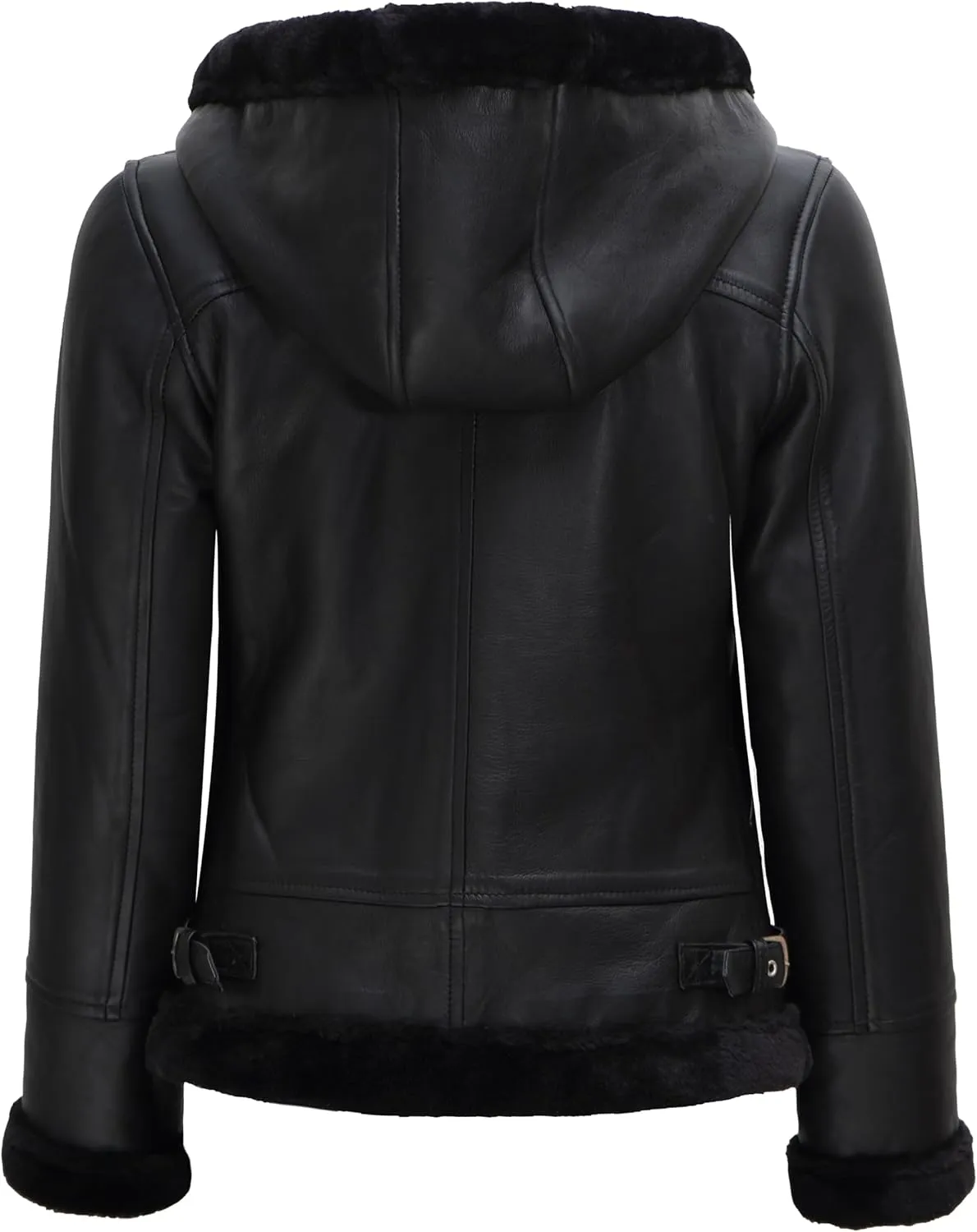 fjackets Leather Sherpa Jacket Womens - Real Lambskin Shearling Jackets For Women