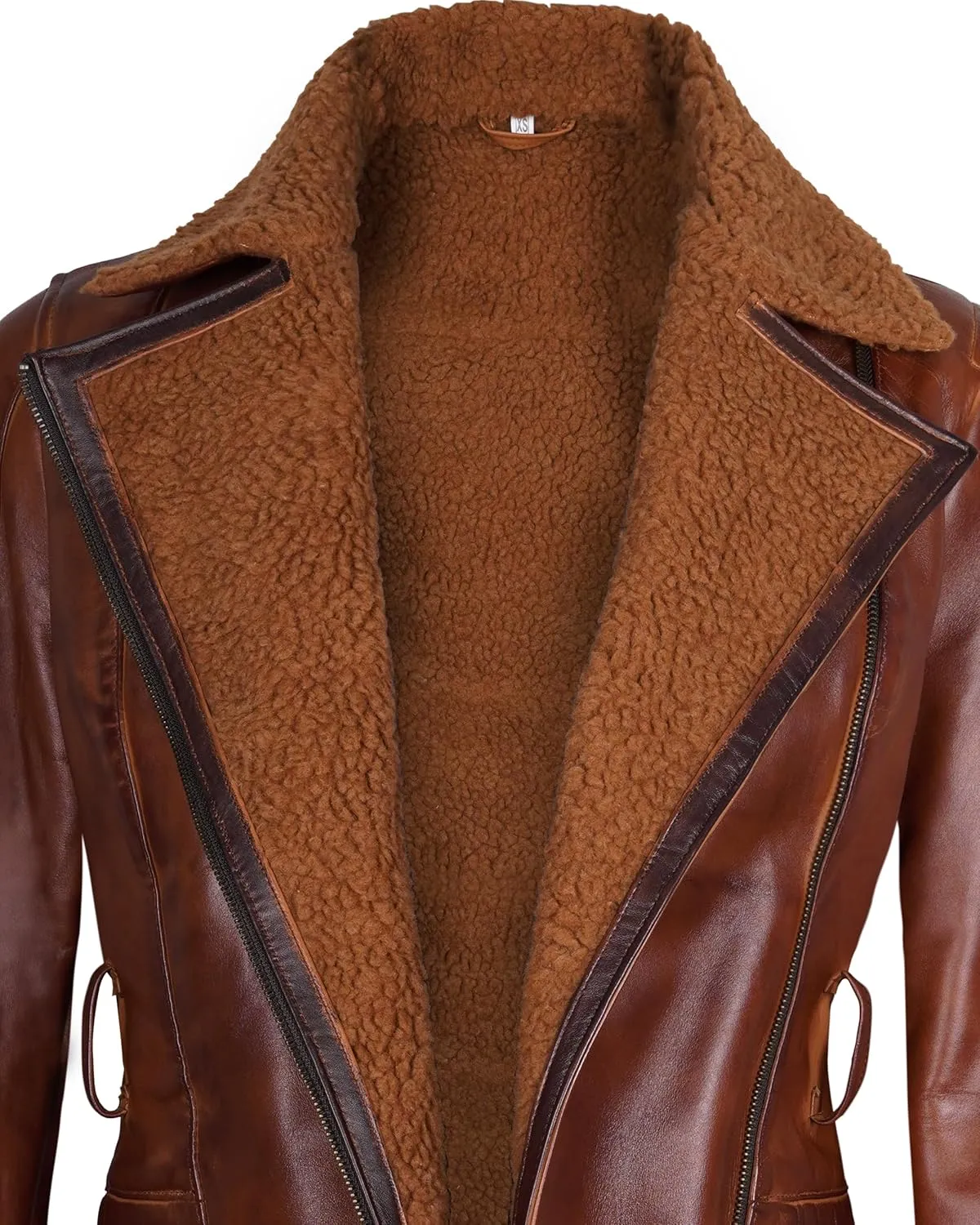 fjackets Leather Sherpa Jacket Womens - Real Lambskin Shearling Jackets For Women