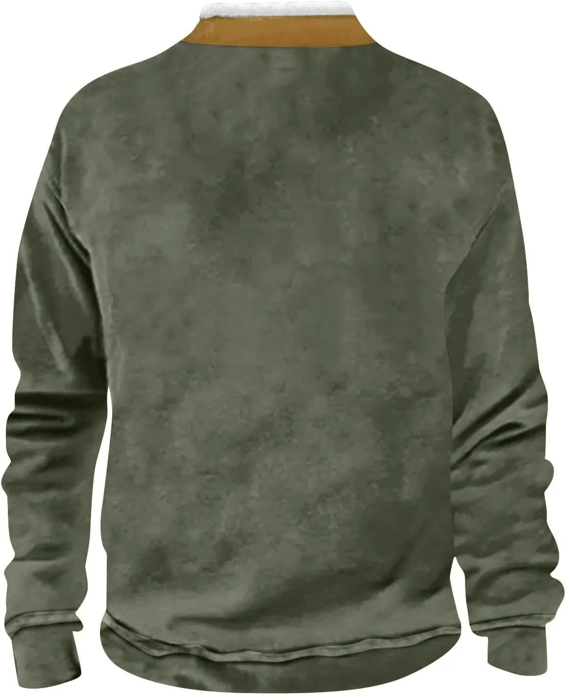 FlekmanArt Mens Quarter Zip Pullover Stand Collar Long Sleeve Outfits V Neck Graphic Print T Shirts Fashionable Pullovers