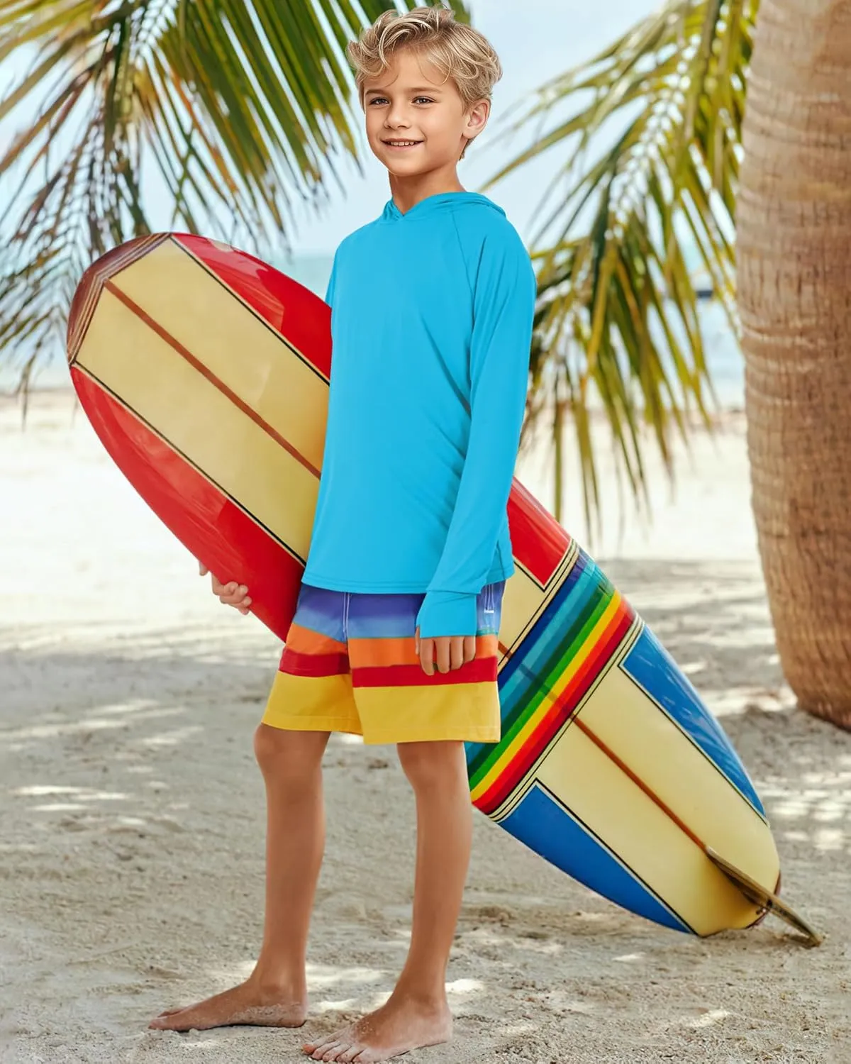 Girls Rash Guard Shirts Boys Long Sleeve Quick Dry Swim Shirts UPF 50  Sun Protection Hoodie for Kids