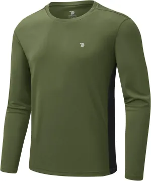 Gopune Men's Swim Shirts Rash Guard Long Sleeve UPF 50  Sun Protection Quick Dry Outdoor Hiking Fishing Shirts