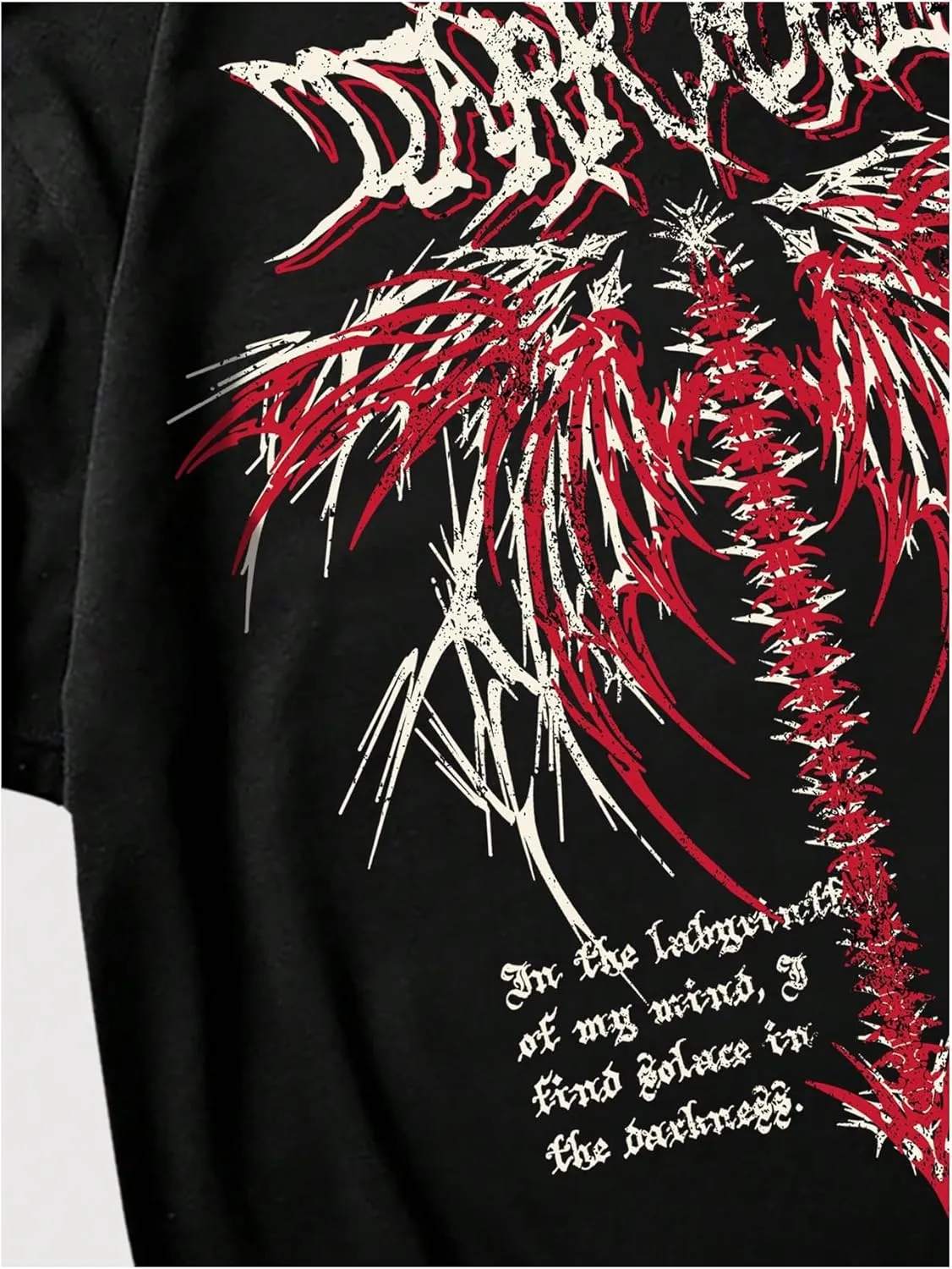 GORGLITTER Men's Y2k Oversized Graphic Tees Top Goth Skeleton Crewneck Short Sleeve T-Shirts
