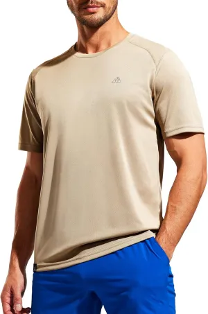 Haimont Men's Dry Fit Athletic Shirts for Running Workout Moisture Wicking Quick Dry Outdoor Short Sleeve T-Shirts