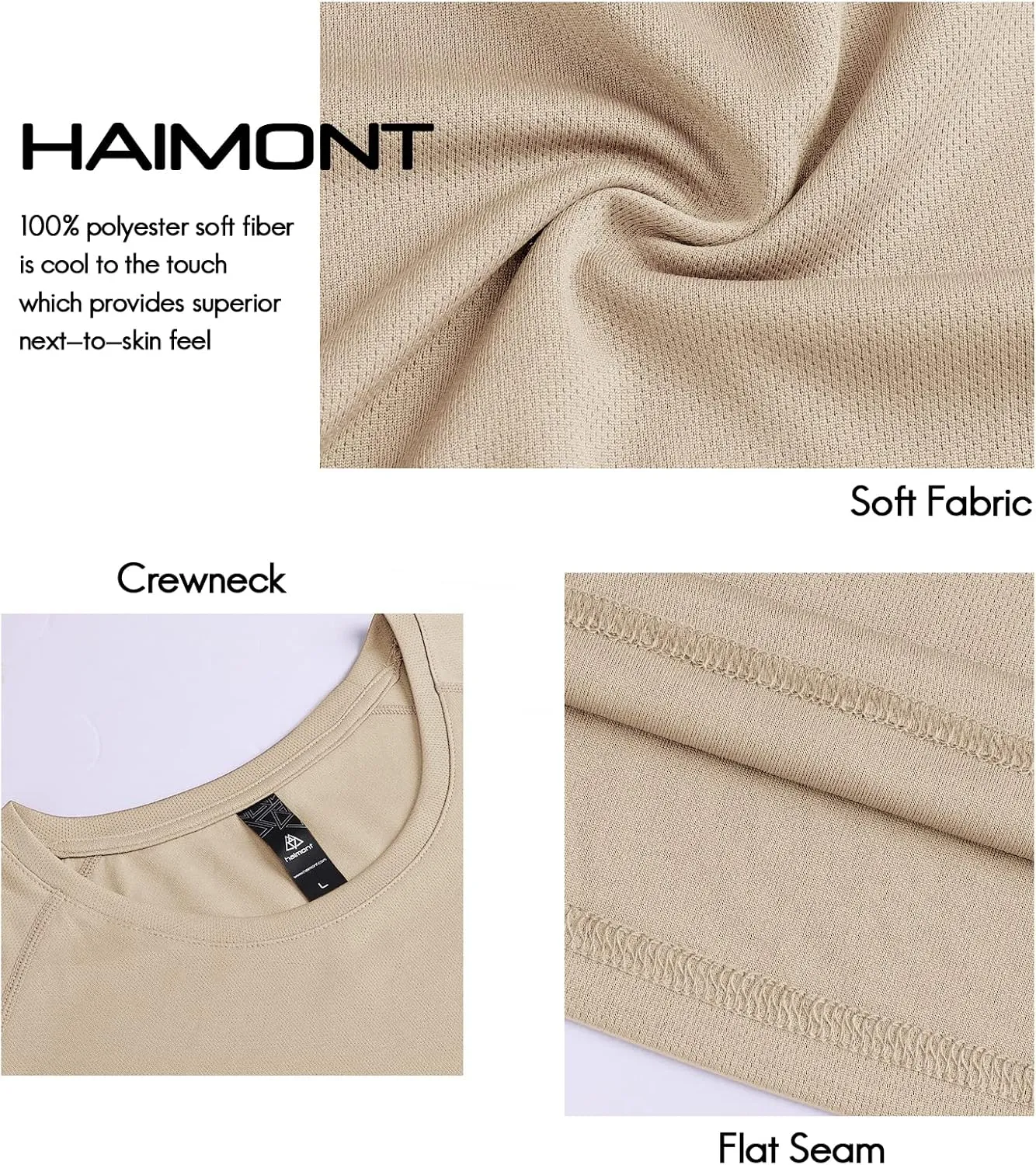 Haimont Men's Dry Fit Athletic Shirts for Running Workout Moisture Wicking Quick Dry Outdoor Short Sleeve T-Shirts
