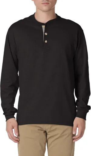 Hanes T Beefyt Henley, Men's Cotton Long Sleeve Shirts