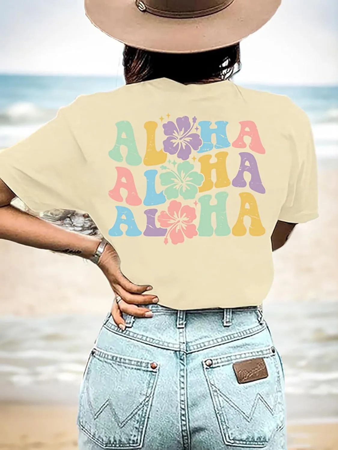 Hawaiian Shirts Women Hawaii Graphic Tees Summer Vacation Hawaiian Tshirt Vintage Hawaii Tropical Tops Outfits