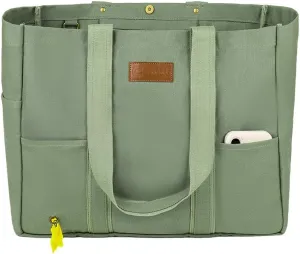 Heavy Duty Canvas Travel Tote Bag for Women, Large Reusable Grocery Shopping Bag with Reinforced Handles
