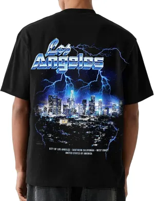 Heavyweight Black Band Tshirt 80s and 90s Heavy Metal Hair Band Tour Retro Synthwave Thick & Boxy Fit Vintage Back Print
