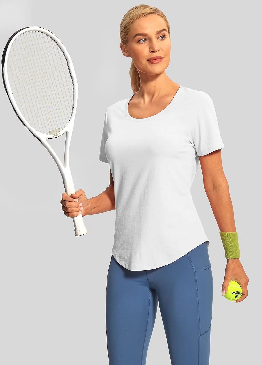 Hiverlay Workout Shirts for Women Short Sleeve Scoop Neck Tops Athletic Quick Dry Gym T-Shirts Yoga Running Tee