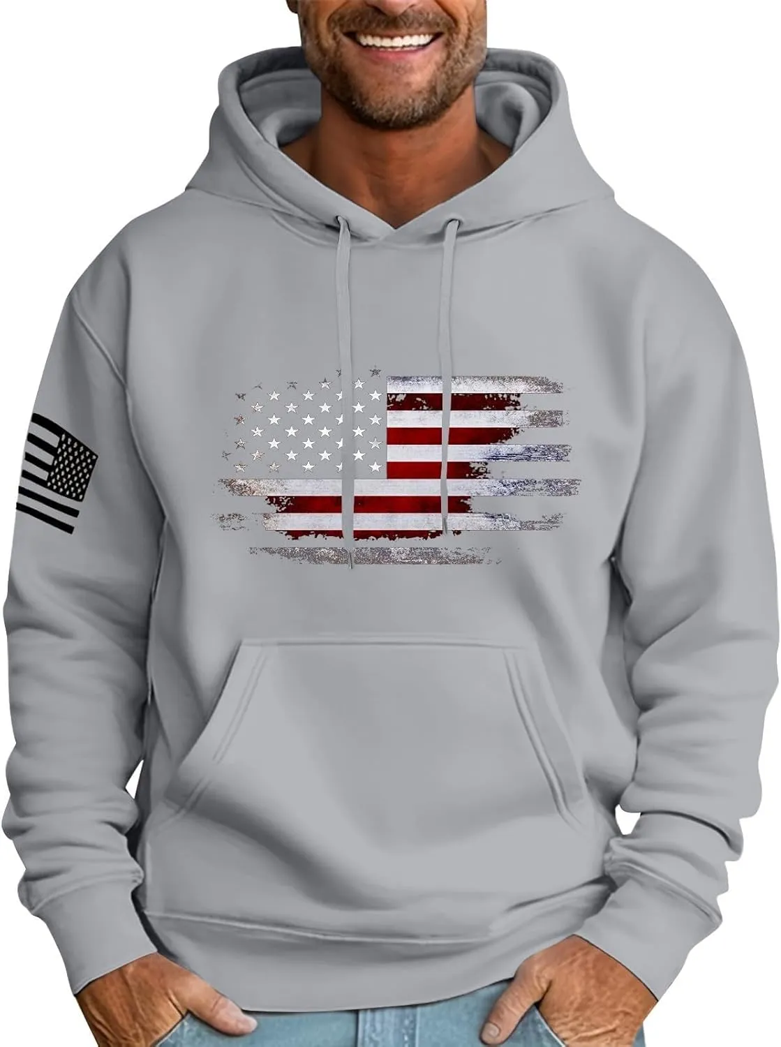 Hoodies for Men Fashion Hoodies Oversized Fleece Sweatshirts Fall Long Sleeve Pullover Big and Tall Graphic Hoodie
