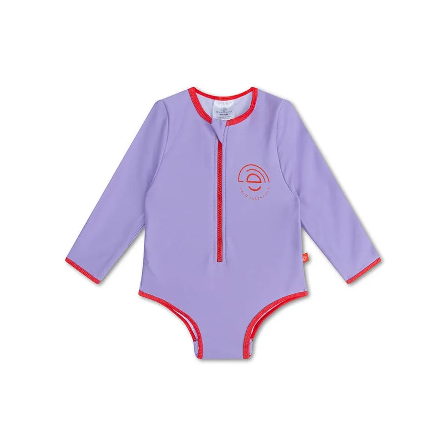 Iconic Tones | Purple UV swimsuit with long sleeves for girls