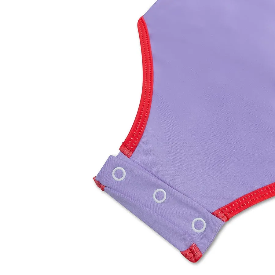 Iconic Tones | Purple UV swimsuit with long sleeves for girls