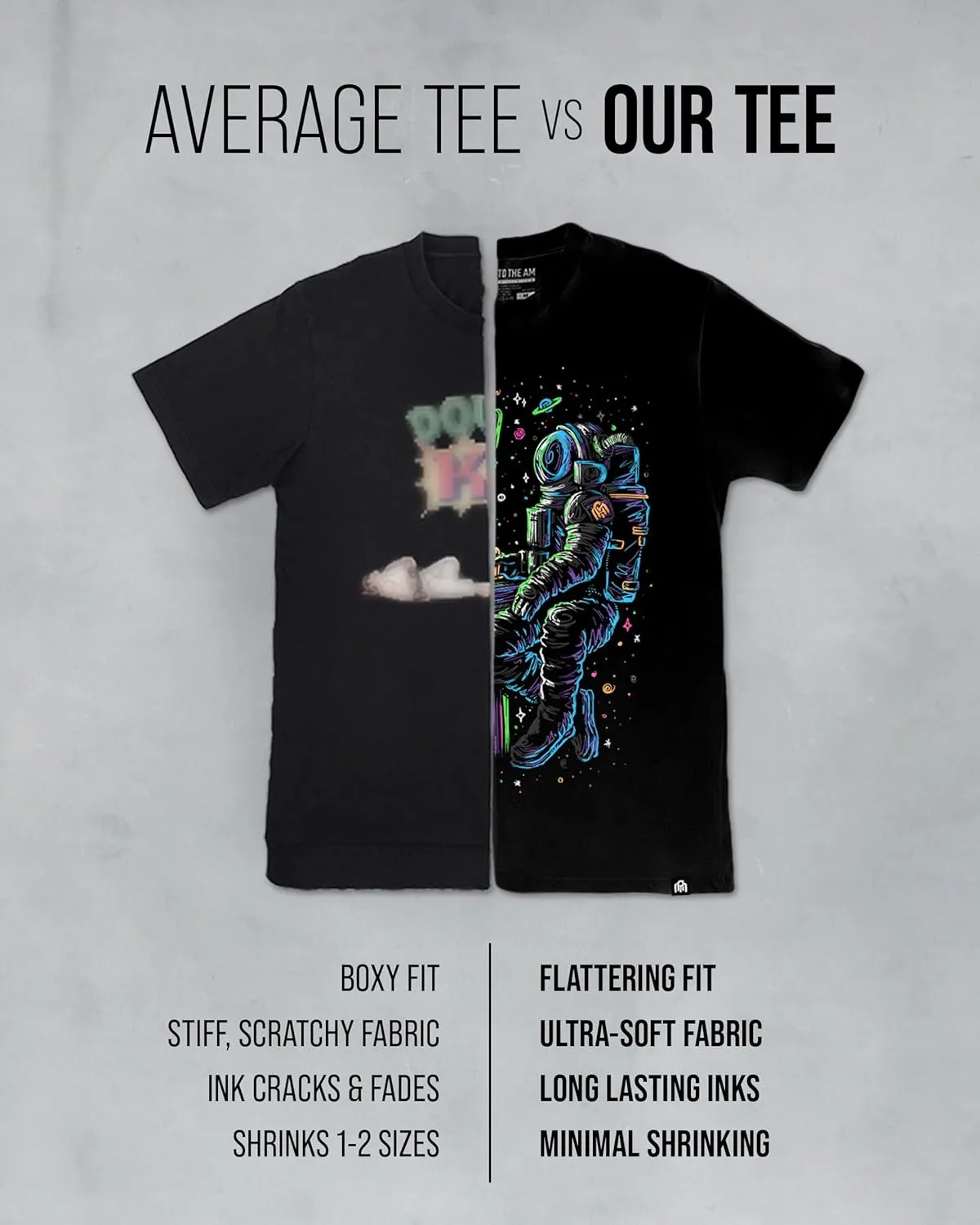 INTO THE AM Graphic Tees for Men S - 4XL Premium Short Sleeve Colorful T-Shirts Trippy Space Designs