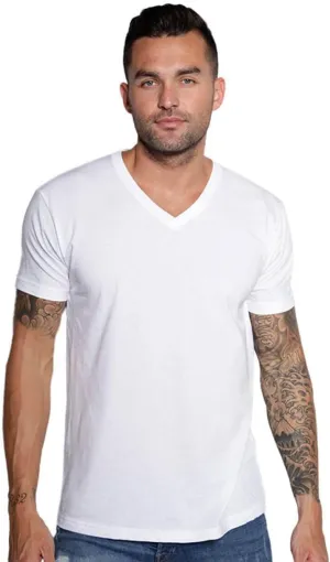 INTO THE AM Premium V Neck T Shirts for Men - Modern Fitted Tees S - 2XL Vneck Undershirts