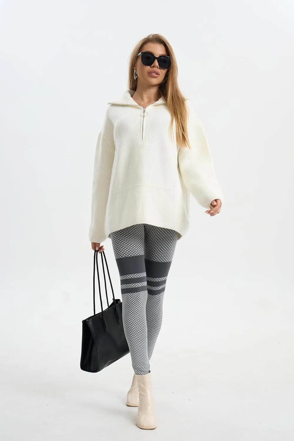 just one Womens High-Waisted Leggings; Coordinated 4-Pack Designs for Workout, Lounging, and Everyday Comfort.