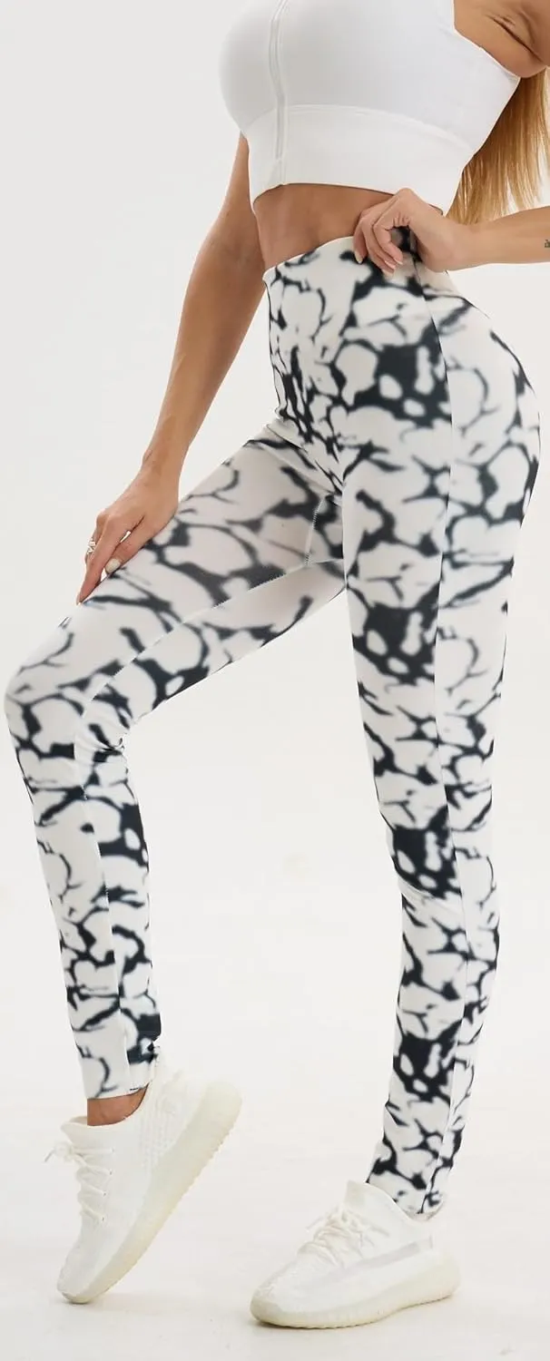 just one Womens High-Waisted Leggings; Coordinated 4-Pack Designs for Workout, Lounging, and Everyday Comfort.