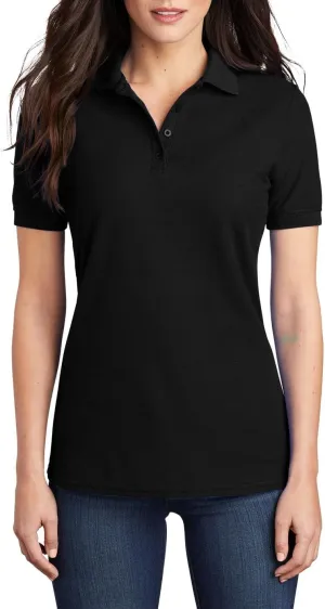 JustBlanks Womens Polo Shirt Short Sleeve Polo Shirts  Regular Fit Pique Polo Shirts for Women 4-Button Polo Tee