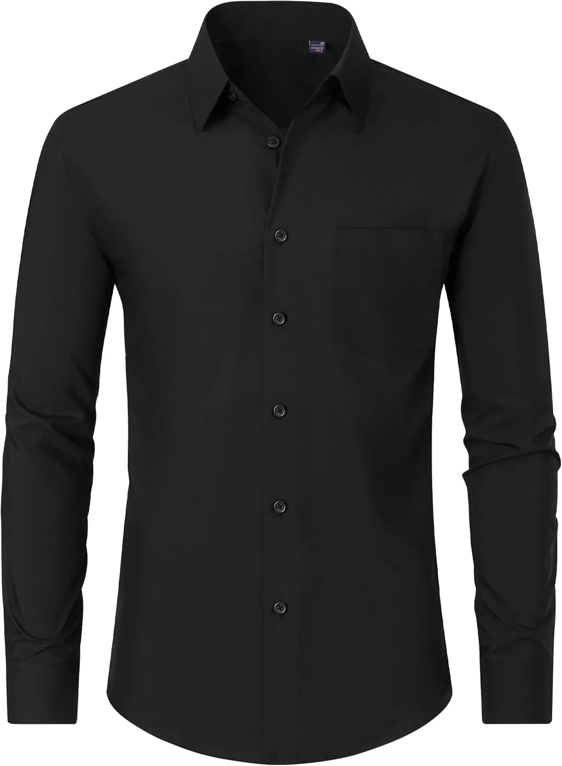 J.VER Men's Dress Shirts Wrinkle Free Long Sleeve Formal Shirt Solid Business Casual Button Down Shirts for Wedding Prom