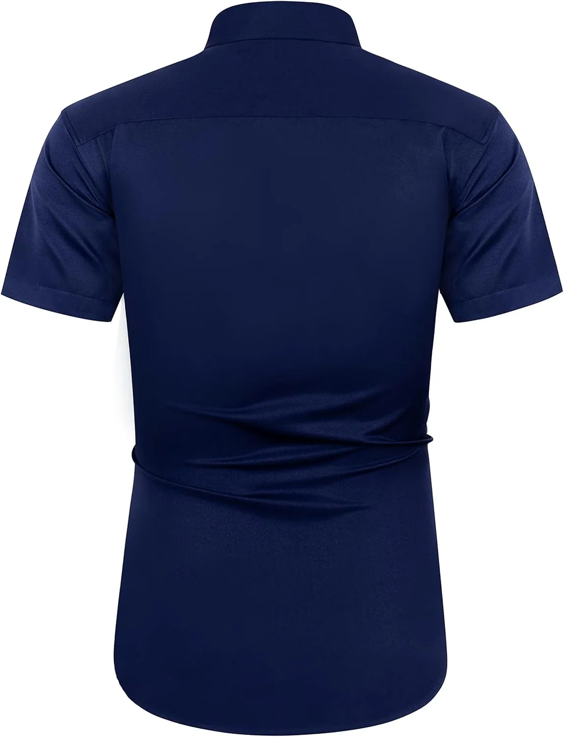 J.VER Men's Short Sleeve Dress Shirts Stretch Wrinkle Free Casual Button Down Shirts with Pocket for Business Wedding