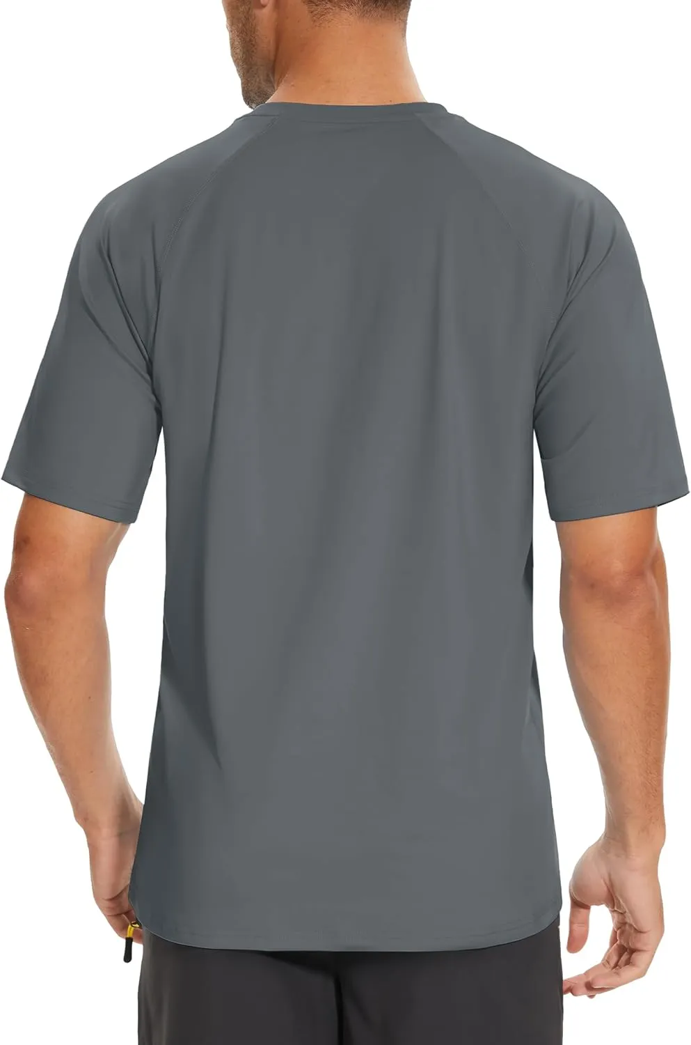 KEFITEVD Men's Short Sleeve UPF 80  Sun Protection Shirts UV SPF Quick Dry Rash Guard Swim Shirts Workout Athletic Tees
