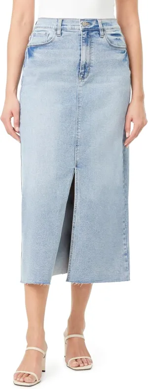 kensie Jeans for Women The High Rise Classic Calf Length Jean Skirt, Sizes 2-14