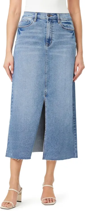 kensie Jeans for Women The High Rise Classic Calf Length Jean Skirt, Sizes 2-14