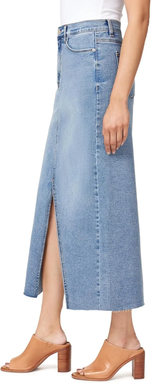 kensie Jeans for Women The High Rise Classic Calf Length Jean Skirt, Sizes 2-14