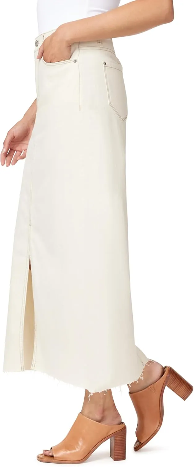 kensie Jeans for Women The High Rise Classic Calf Length Jean Skirt, Sizes 2-14